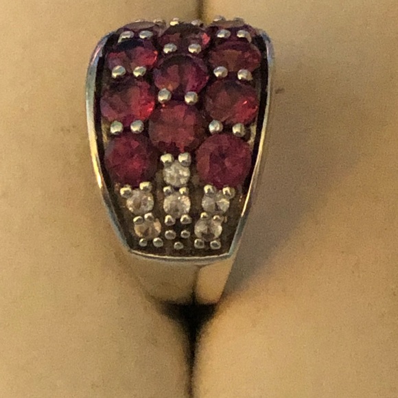 Sterling Silver Rhodolite Garnet Ring - Picture 6 of 9